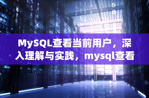 MySQL查看当前用户，深入理解与实践，mysql查看当前用户权限