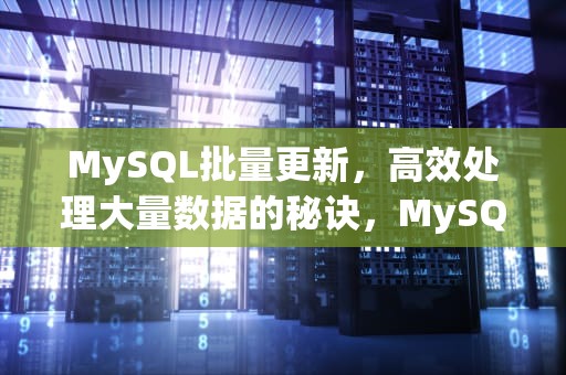 MySQL批量更新，高效处理大量数据的秘诀，MySQL批量update一万条