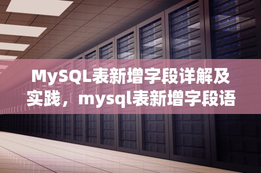 MySQL表新增字段详解及实践，mysql表新增字段语句