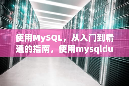 使用MySQL，从入门到精通的指南，使用mysqldump命令备份数据库