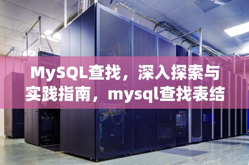 MySQL查找，深入探索与实践指南，mysql查找表结构