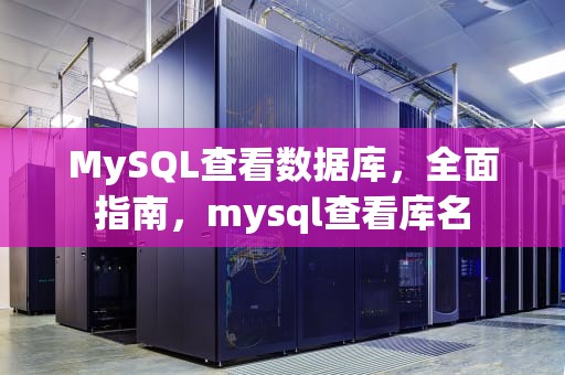 MySQL查看数据库，全面指南，mysql查看库名
