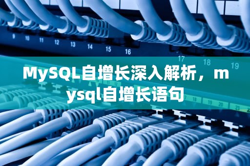 MySQL自增长深入解析，mysql自增长语句