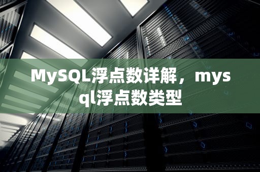 MySQL浮点数详解，mysql浮点数类型