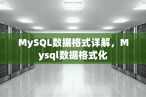 MySQL数据格式详解，Mysql数据格式化