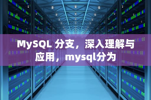 MySQL 分支，深入理解与应用，mysql分为