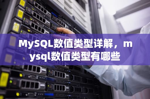MySQL数值类型详解，mysql数值类型有哪些