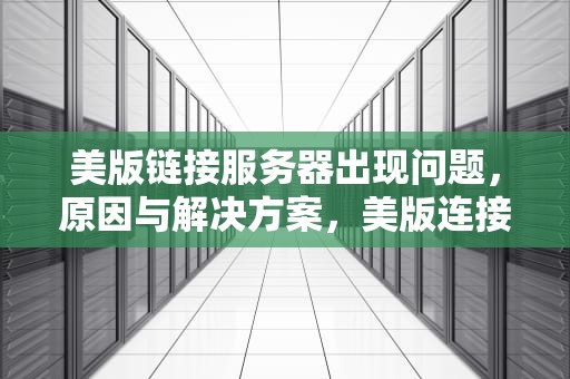 美版链接服务器出现问题，原因与解决方案，美版连接服务器出现问题怎么办