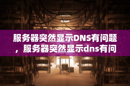 服务器突然显示DNS有问题，服务器突然显示dns有问题怎么办