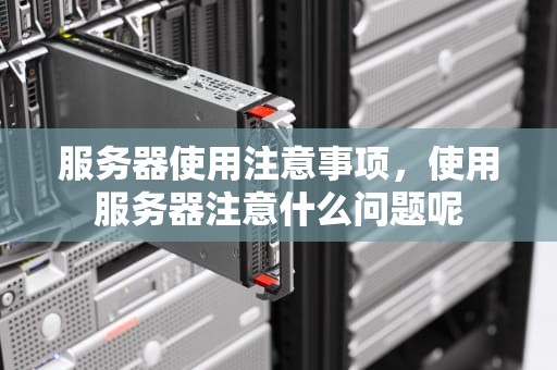 服务器使用注意事项，使用服务器注意什么问题呢
