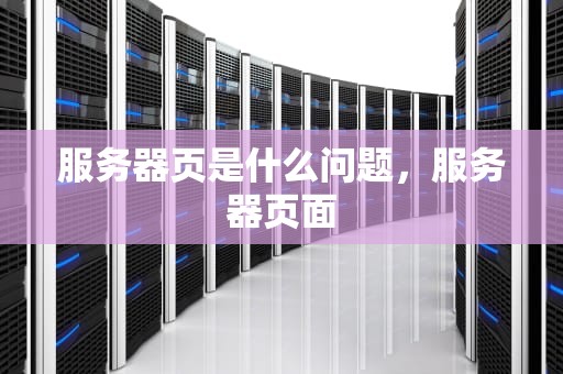 服务器页是什么问题，服务器页面
