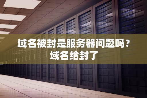域名被封是服务器问题吗？域名给封了