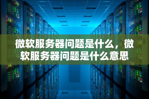 微软服务器问题是什么，微软服务器问题是什么意思