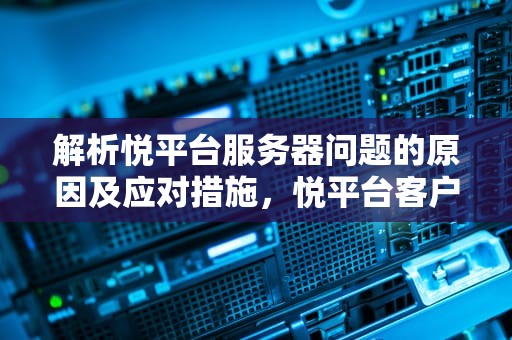 解析悦平台服务器问题的原因及应对措施，悦平台客户端