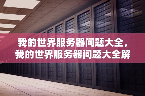 我的世界服务器问题大全，我的世界服务器问题大全解决