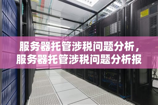 服务器托管涉税问题分析，服务器托管涉税问题分析报告