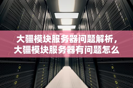 大疆模块服务器问题解析，大疆模块服务器有问题怎么办