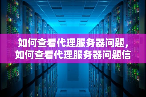 如何查看代理服务器问题，如何查看代理服务器问题信息