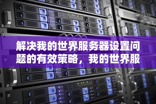 解决我的世界服务器设置问题的有效策略，我的世界服务器设置问题怎么解决