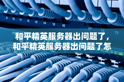 和平精英服务器出问题了，和平精英服务器出问题了怎么办