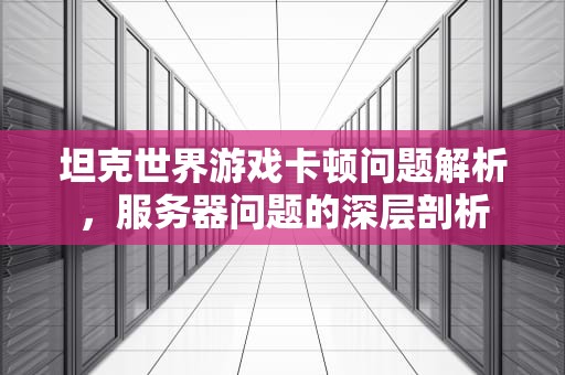坦克世界游戏卡顿问题解析，服务器问题的深层剖析
