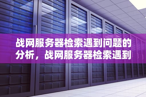 战网服务器检索遇到问题的分析，战网服务器检索遇到问题怎么解决
