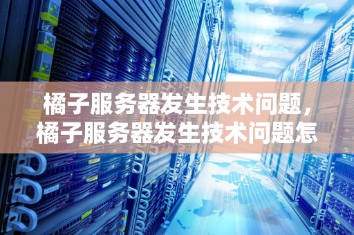 橘子服务器发生技术问题，橘子服务器发生技术问题怎么办