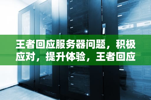 王者回应服务器问题，积极应对，提升体验，王者回应服务器出问题怎么办