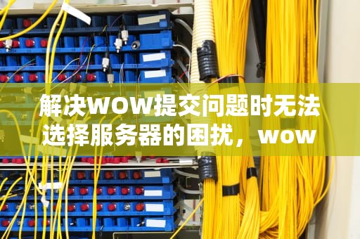 解决WOW提交问题时无法选择服务器的困扰，wow提交问题服务器不能选择吗