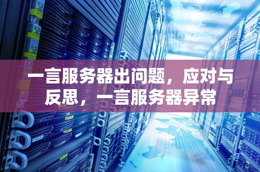 一言服务器出问题，应对与反思，一言服务器异常