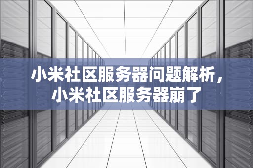 小米社区服务器问题解析，小米社区服务器崩了