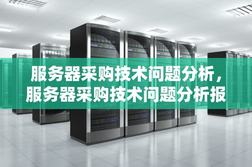 服务器采购技术问题分析，服务器采购技术问题分析报告