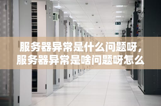 服务器异常是什么问题呀，服务器异常是啥问题呀怎么解决