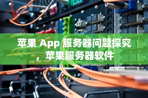 苹果 App 服务器问题探究，苹果服务器软件