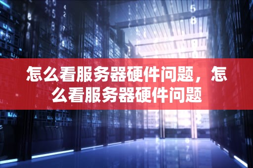 怎么看服务器硬件问题，怎么看服务器硬件问题