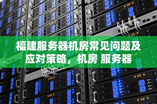 福建服务器机房常见问题及应对策略，机房 服务器