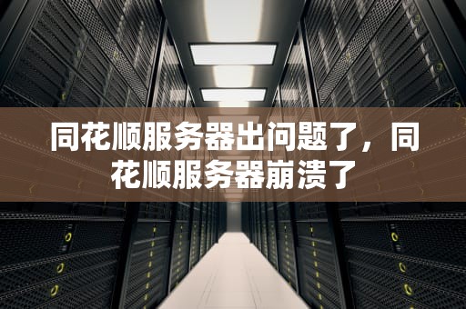 同花顺服务器出问题了，同花顺服务器崩溃了