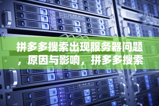 拼多多搜索出现服务器问题，原因与影响，拼多多搜索出现服务器问题怎么办
