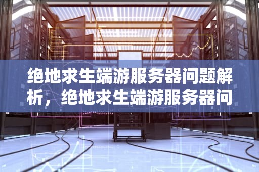 绝地求生端游服务器问题解析，绝地求生端游服务器问题怎么解决