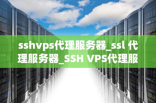 sshvps代理服务器_ssl 代理服务器_SSH VPS代理服务器的全面解析