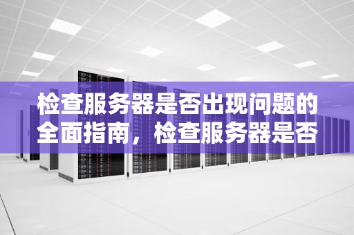 检查服务器是否出现问题的全面指南，检查服务器是否出现问题怎么查