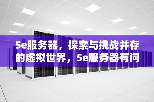 5e服务器，探索与挑战并存的虚拟世界，5e服务器有问题进不去