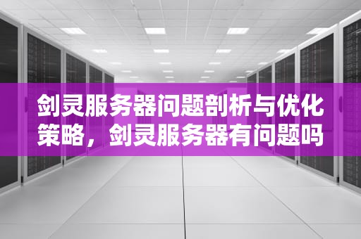 剑灵服务器问题剖析与优化策略，剑灵服务器有问题吗知乎