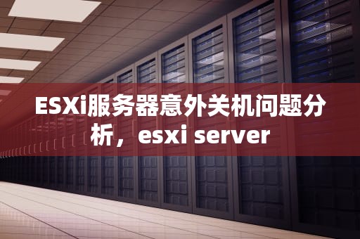 ESXi服务器意外关机问题分析，esxi server