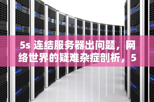 5s 连结服务器出问题，网络世界的疑难杂症剖析，5s连结服务器出问题怎么解决