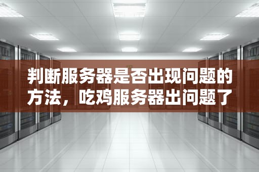 判断服务器是否出现问题的方法，吃鸡服务器出问题了吗知乎