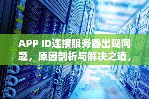 APP ID连接服务器出现问题，原因剖析与解决之道，app id连接服务器出现问题怎么办