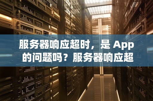 服务器响应超时，是 App 的问题吗？服务器响应超时是app的问题吗