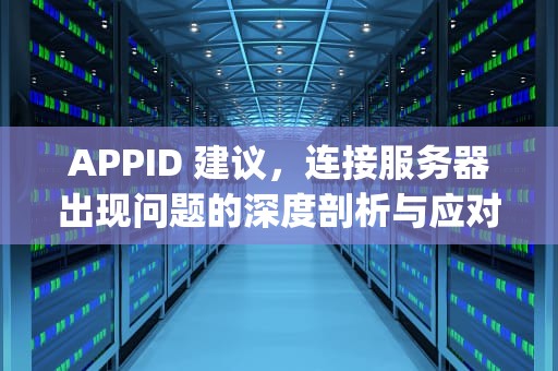 APPID 建议，连接服务器出现问题的深度剖析与应对策略，app id建议连接到服务器时出现问题