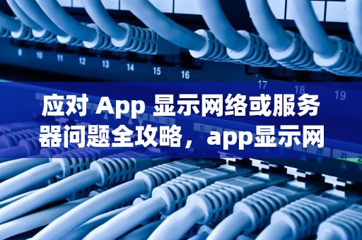 应对 App 显示网络或服务器问题全攻略，app显示网络或服务器出问题怎么办